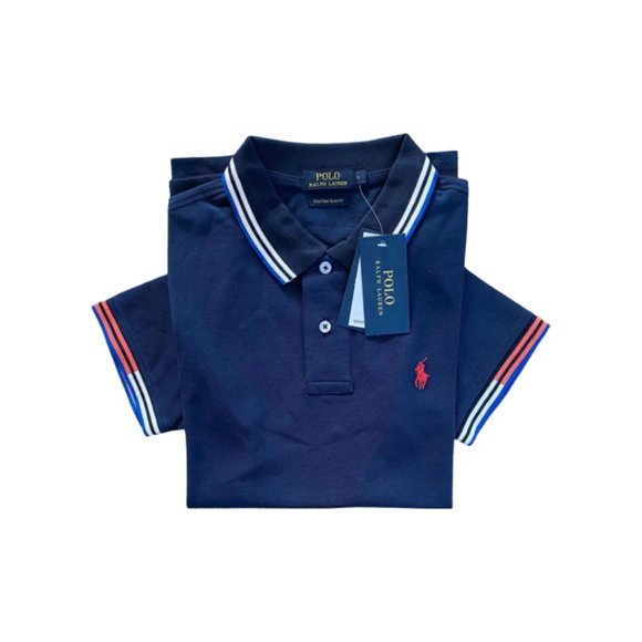 NWT Polo Ralph Lauren Mesh  Navy Polo Shirt Size Small - Picture 3 of 3